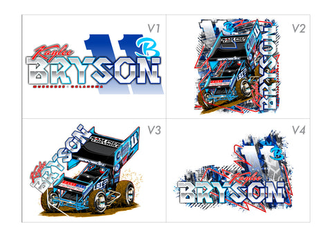 Stickers Sprint Car