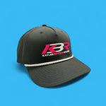 Black Rope Hat with Pink Logo